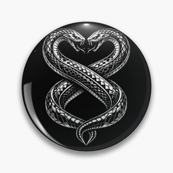 Item preview, The Mirrored Serpent | Symmetrical Geometric Snake Vector Art designed and sold by Studio77-Gothic.