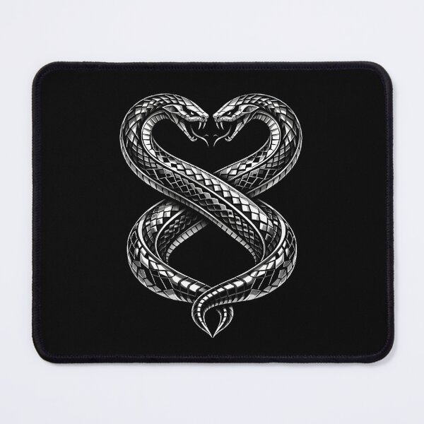 Item preview, The Mirrored Serpent | Symmetrical Geometric Snake Vector Art designed and sold by Studio77-Gothic.