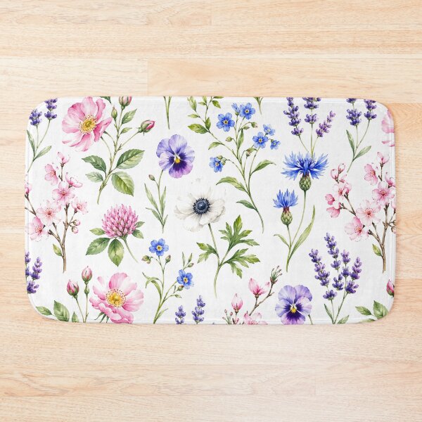 Item preview, Minimalist Watercolor Wildflower Meadow Floral Design designed and sold by HumanMess.