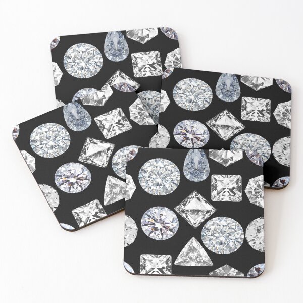 Item preview, Shimmering Diamond Seamless Pattern - Liquid Silver Luxury designed and sold by Niji Hibana.
