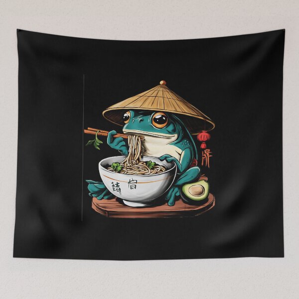 Item preview, Kawaii Frog Ramen Cute Anime Style Illustration designed and sold by titanlevi.