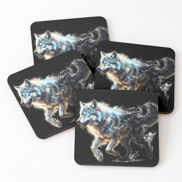 Item preview, Ethereal Celestial Wolf – Dual Light and Shadow Spirit Design designed and sold by GG-Graphics.