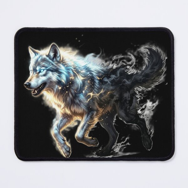 Item preview, Ethereal Celestial Wolf – Dual Light and Shadow Spirit Design designed and sold by GG-Graphics.