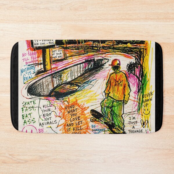 Item preview, Teenage Dirtbag Skate Punk Motel Graffiti  designed and sold by Modaozushi216.