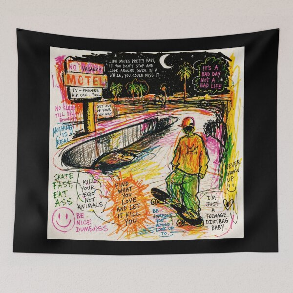 Item preview, Teenage Dirtbag Skate Punk Motel Graffiti  designed and sold by Modaozushi216.