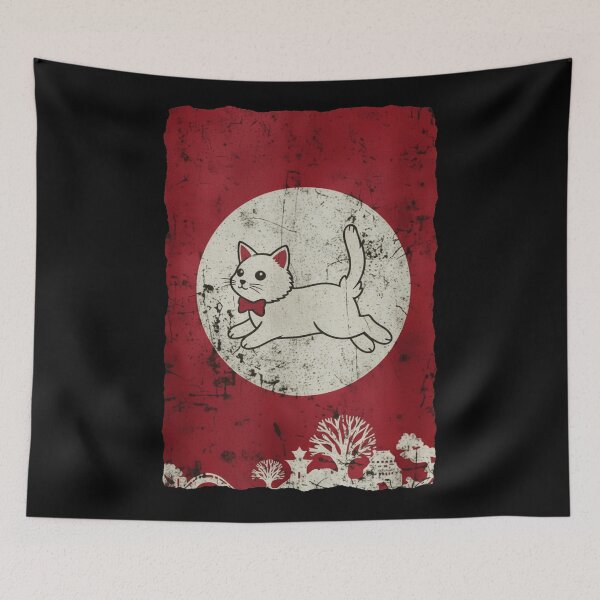 Item preview, Cute White Cat Japanese Style Vintage Illustration designed and sold by JordynLadukeg65.