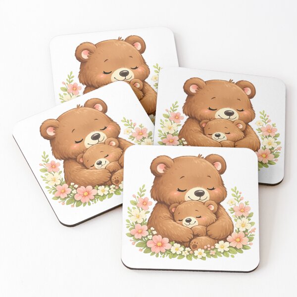 Item preview, Mother bear and cub in bloom designed and sold by Prasakro.