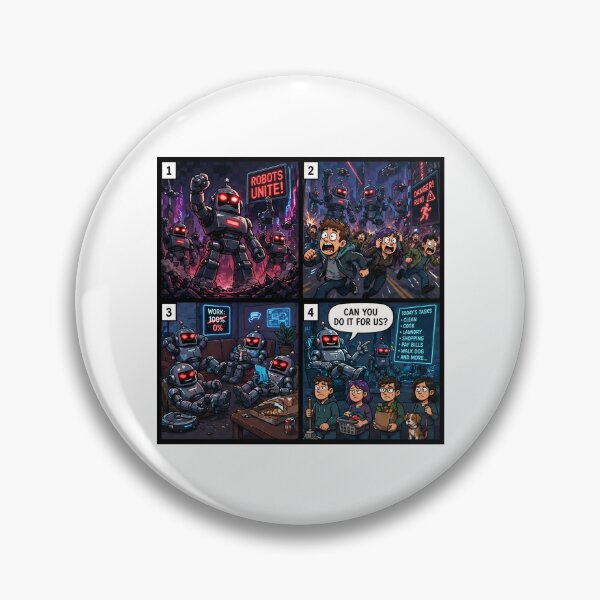 Item preview, Robot Takeover But Make Humans Work designed and sold by Anantha's Studio.