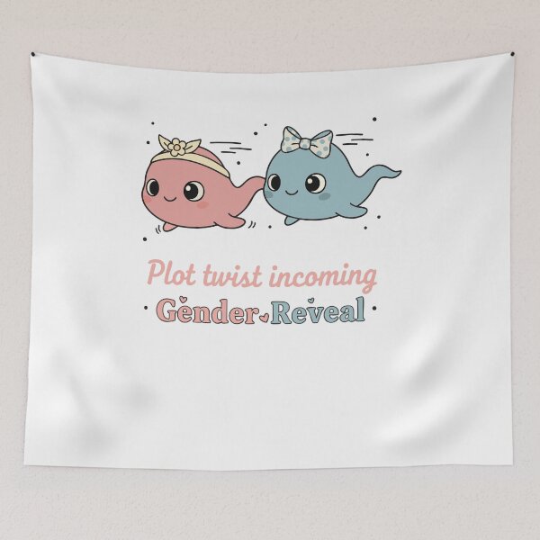 Item preview, Gender Reveal Plot Twist Incoming Baby Shower designed and sold by LuminOrb.
