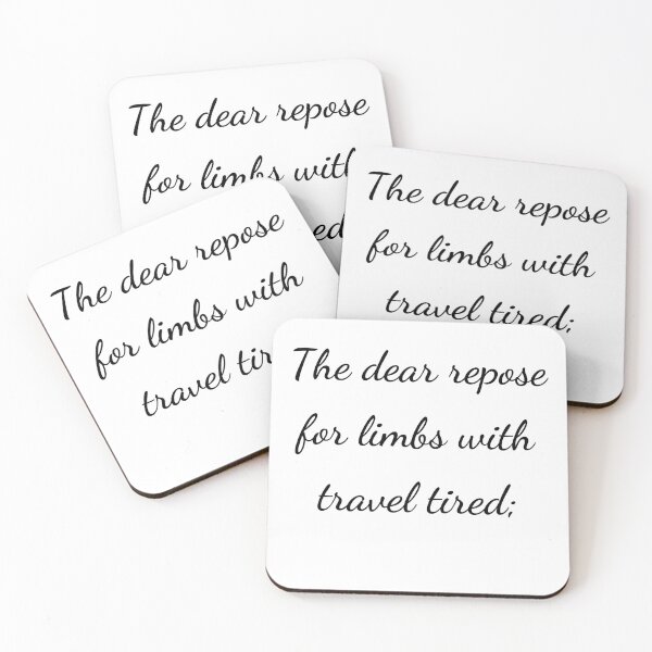 Item preview, "The dear repose for limbs with travel tired;" - handwriting black designed and sold by ariksworld.