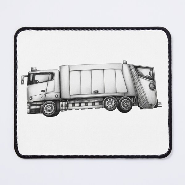 Item preview, Minimalist Garbage Truck – Utility Vehicle Illustration designed and sold by BlueMile.