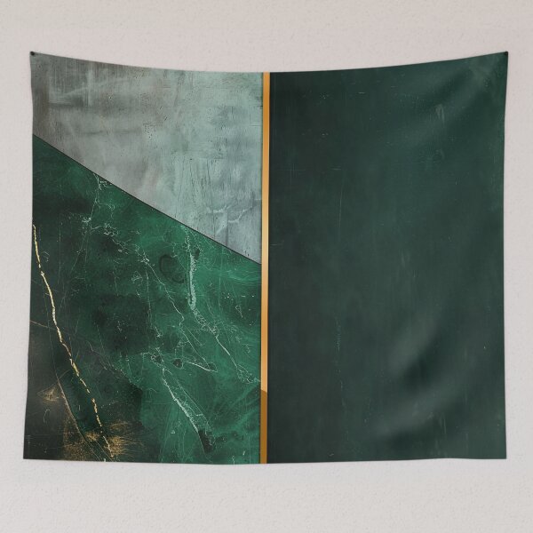 Item preview, Abstract emerald green gold design, modern minimalist structure designed and sold by CosmicGlyph.
