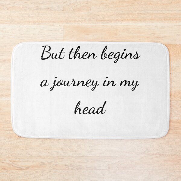 Item preview, "But then begins a journey in my head" - handwriting black designed and sold by ariksworld.