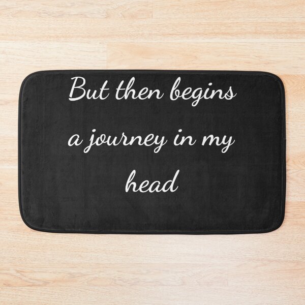 Item preview, "But then begins a journey in my head" - handwriting white designed and sold by ariksworld.