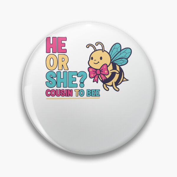 Item preview, Gender Reveal He Or She Cousin To Bee Baby Shower designed and sold by LuminOrb.