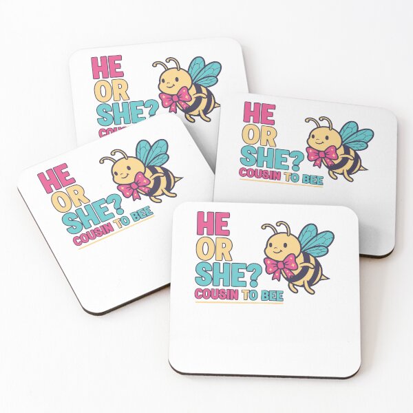 Item preview, Gender Reveal He Or She Cousin To Bee Baby Shower designed and sold by LuminOrb.