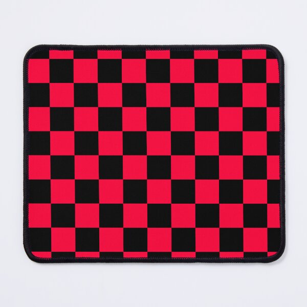 Item preview, Neon Red and Black Checkerboard pattern designed and sold by MIMIWIWI.