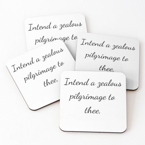 Item preview, "Intend a zealous pilgrimage to thee," - handwriting black designed and sold by ariksworld.