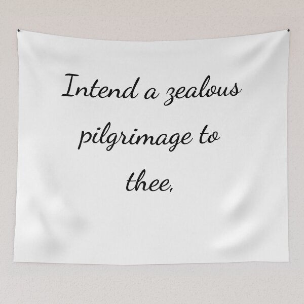 Item preview, "Intend a zealous pilgrimage to thee," - handwriting black designed and sold by ariksworld.
