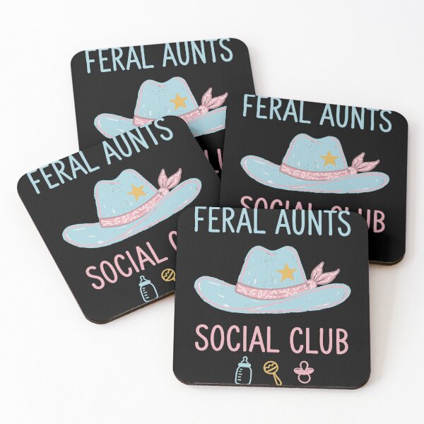 Item preview, Gender Reveal Feral Aunts Social Club Team Pink designed and sold by LuminOrb.