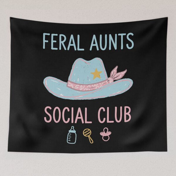 Item preview, Gender Reveal Feral Aunts Social Club Team Pink designed and sold by LuminOrb.
