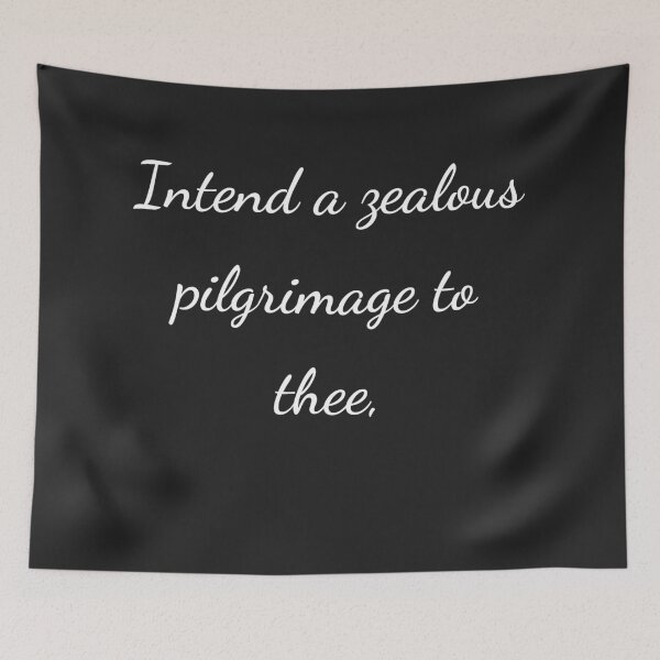Item preview, "Intend a zealous pilgrimage to thee," - handwriting white designed and sold by ariksworld.