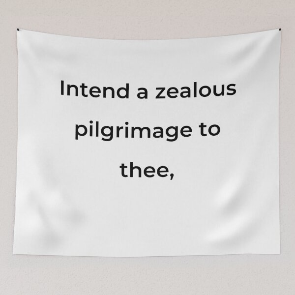 Item preview, "Intend a zealous pilgrimage to thee," - print black designed and sold by ariksworld.