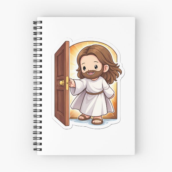 Item preview, Jesus Knocking Open Door Christian Sticker designed and sold by Faithlines.