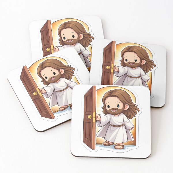 Item preview, Jesus Knocking Open Door Christian Sticker designed and sold by Faithlines.