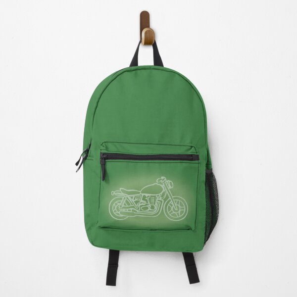 Item preview, Line Drawn Grey Motorbike with Dark Green Background designed and sold by Adamo-illustration.