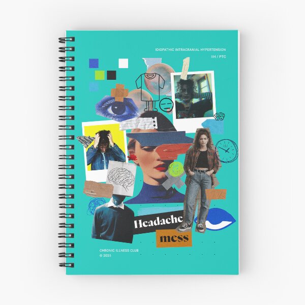 Item preview, Chronic Illness Shirt Headache Mess Collage Retro Moodboard Art for IIH and Migraine Life Chronic Illness Humor Spoonie Life Invisible Illness designed and sold by RealLifeMerchies.