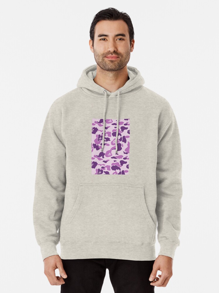 purple bape pullover hoodie