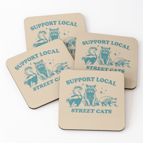 Item preview, Support Local Street Cats Funny Urban Cat Lover Rescue Vintage Classic T-Shirt designed and sold by LittleRogerChin.