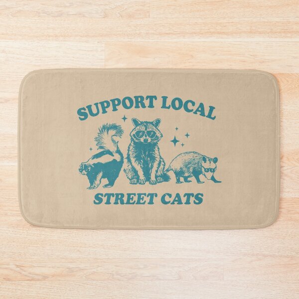 Item preview, Support Local Street Cats Funny Urban Cat Lover Rescue Vintage Classic T-Shirt designed and sold by LittleRogerChin.