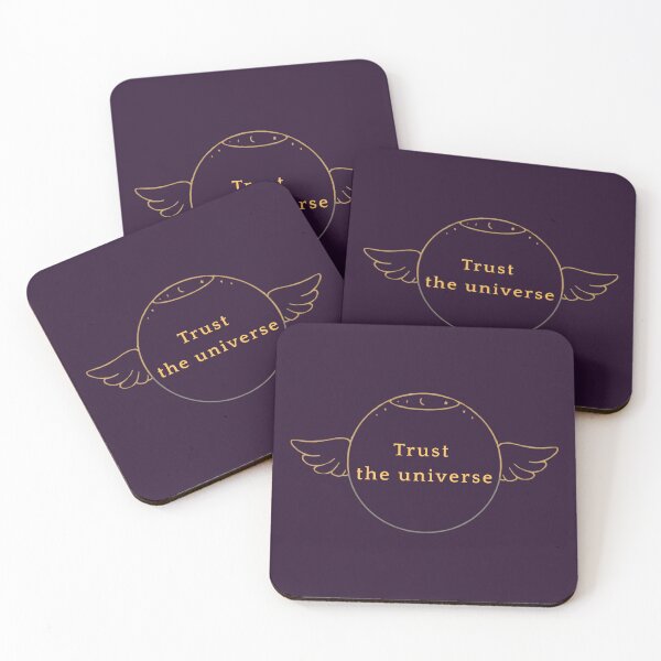 Item preview, Trust  the universe – Spiritual Manifestation Typography Design designed and sold by CosmicQuietStudio.