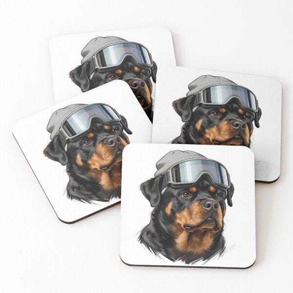 Item preview, Snowboard Rottweiler | Cool Ski Dog in Goggles Winter Adventure Art designed and sold by Fur Honcho.