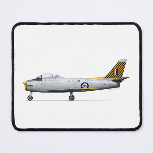 Item preview, CAC Sabre A94-901 2OCU designed and sold by Grubby Fingers Aircraft Illustration.