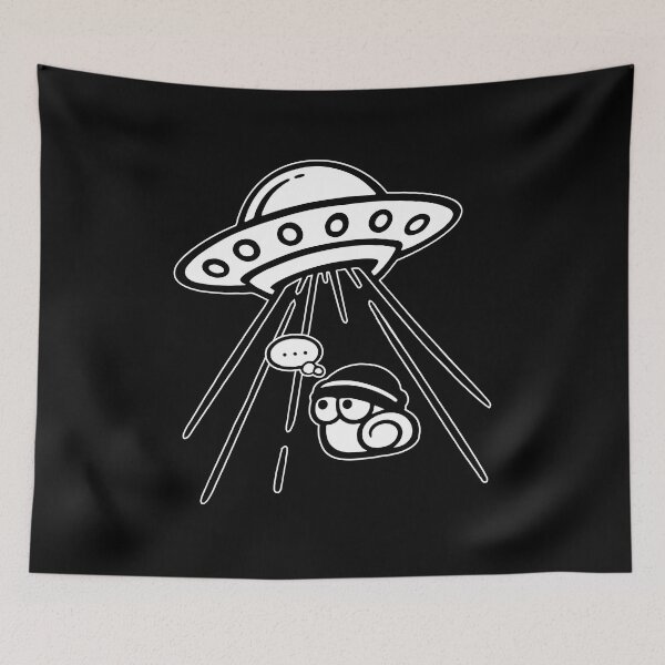 Item preview, Abducted but Too Slow to Care - Cute Snail UFO designed and sold by snewen.