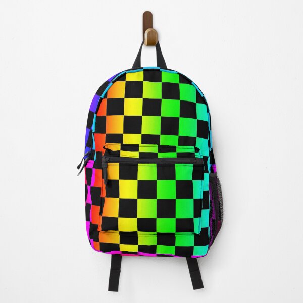 Item preview, Rainbow and Black Checkerboard pattern designed and sold by MIMIWIWI.