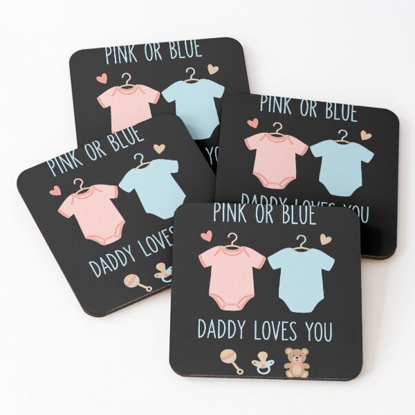 Item preview, Gender Reveal Pink Or Blue Daddy Loves You Team designed and sold by LuminOrb.