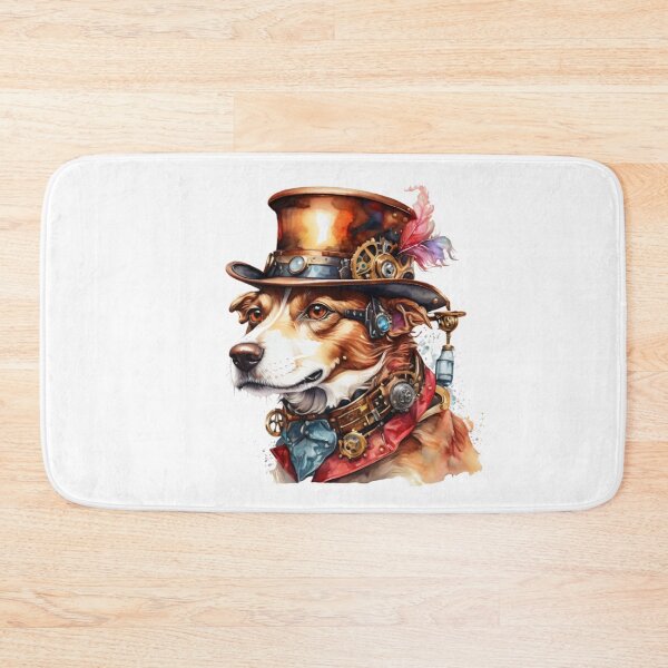 Item preview, Steampunk Dog with Top Hat – Watercolor Fantasy Portrait designed and sold by Rose Design & Photos.
