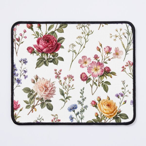 Item preview, Vintage Rose Garden and Wildflower Botanical Pattern designed and sold by HumanMess.