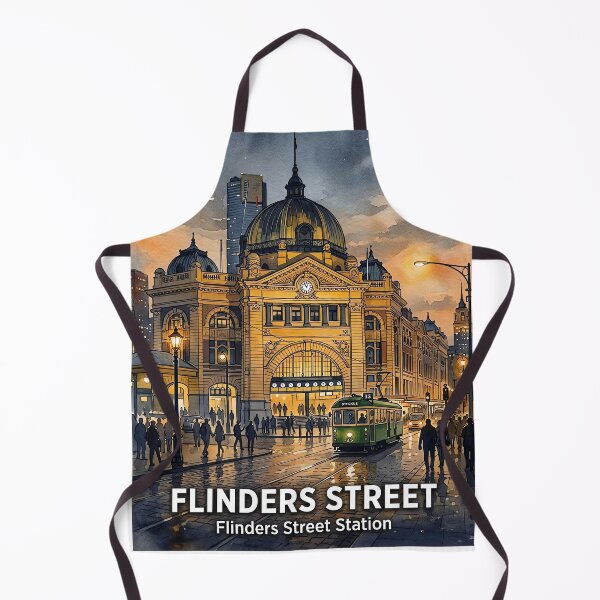 Item preview, Flinders Street Station Melbourne designed and sold by NeighbourlyHues.