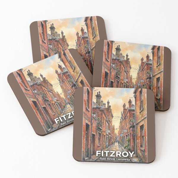 Item preview, Fitzroy Melbourne Red Brick Laneway designed and sold by NeighbourlyHues.