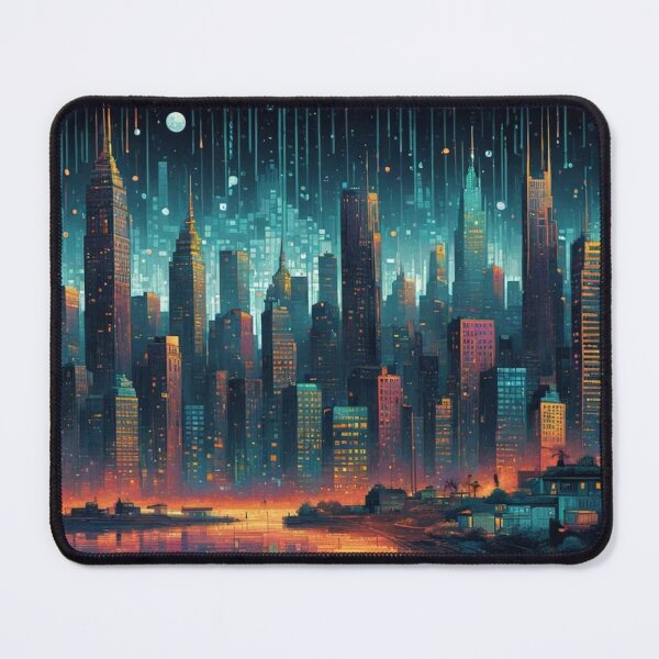 Item preview, Neon Skyline Dreams designed and sold by Undersea Ai Art.