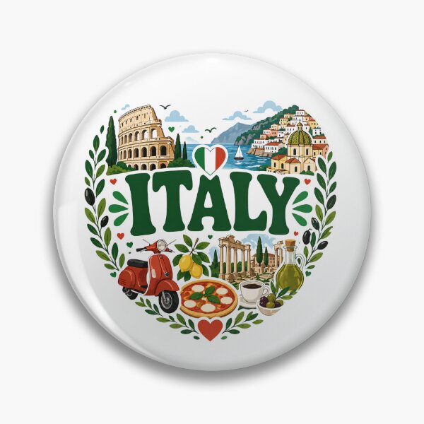 Item preview, Italy - Landmarks, Food, & Culture Design designed and sold by Myra365Art.