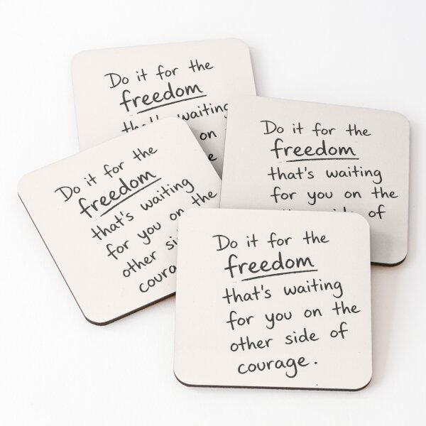 Item preview, Do It For Freedom Motivational Quote Art designed and sold by Quite Moments Studio - Marcia Lima.