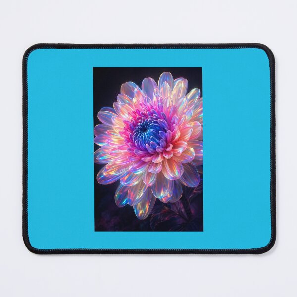 Item preview, Iridescent Neon Glass Flower – Futuristic Aesthetic Floral Art Sticker designed and sold by vinothmech53.