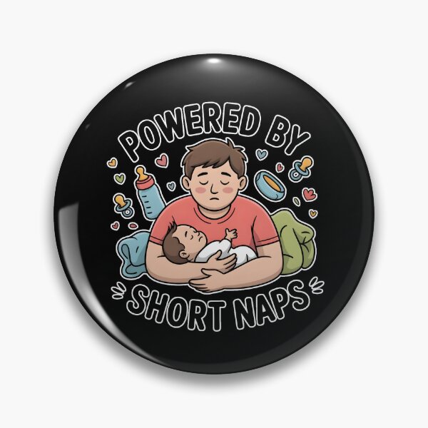 Item preview, Powered By Short Naps Funny Parent Shirt New Mom Dad Sleep Deprived Humor designed and sold by ImaginedSpace7.
