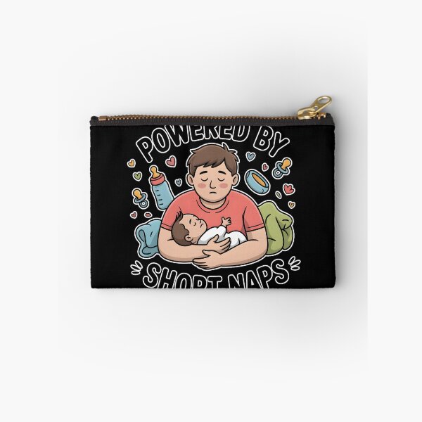 Item preview, Powered By Short Naps Funny Parent Shirt New Mom Dad Sleep Deprived Humor designed and sold by ImaginedSpace7.